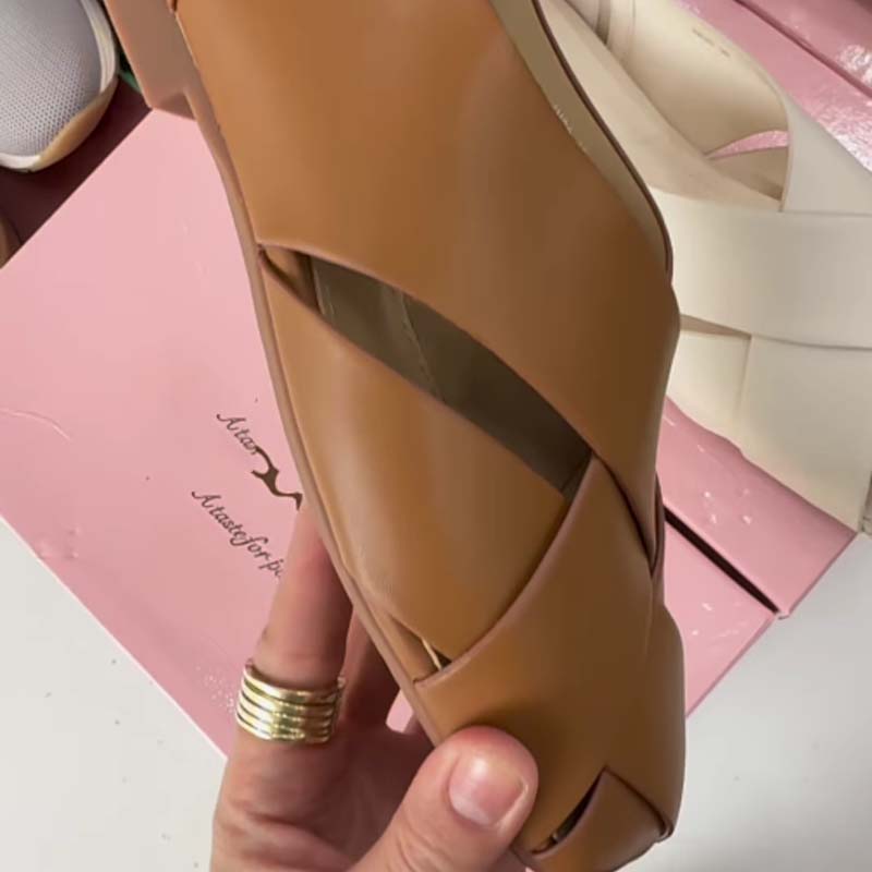 Woven Cutout Flats Gladiator Sandals Shoes