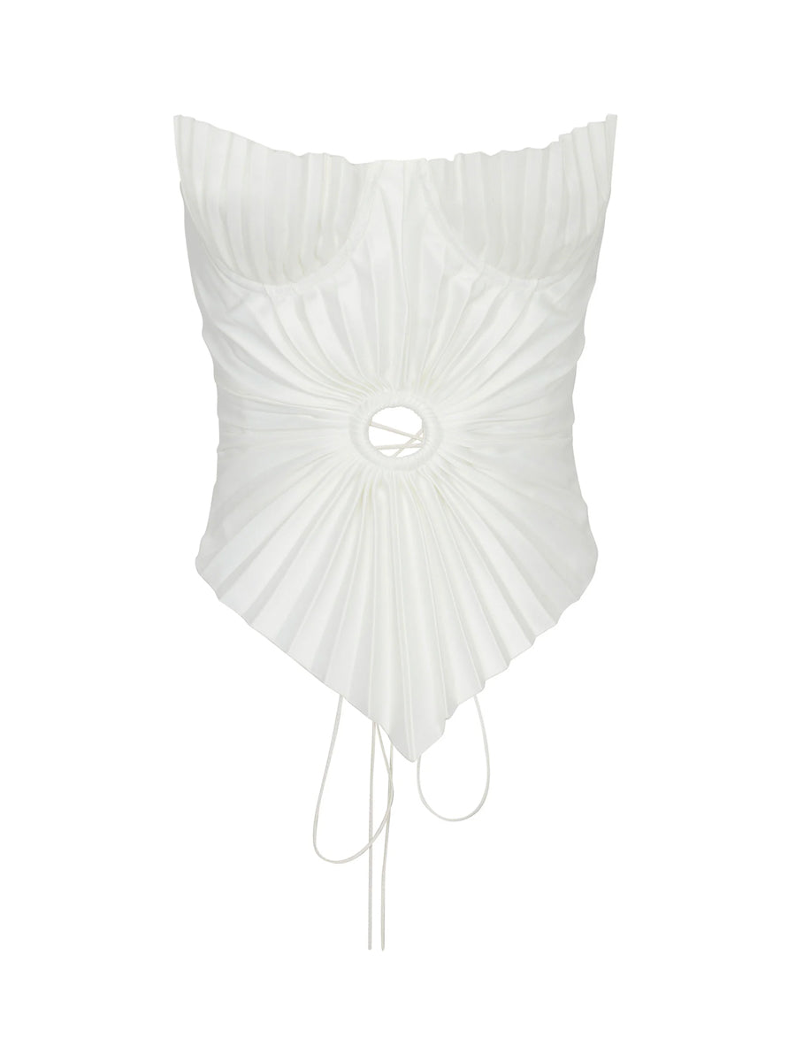Sexy Pleated Corset Top