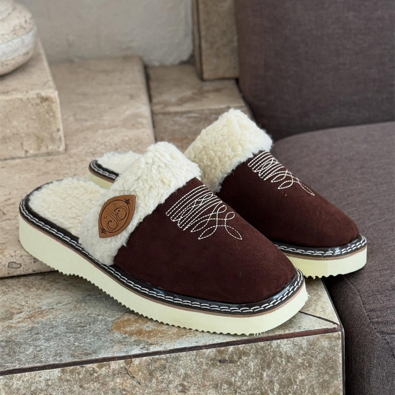 Lambswool Flat Slippers