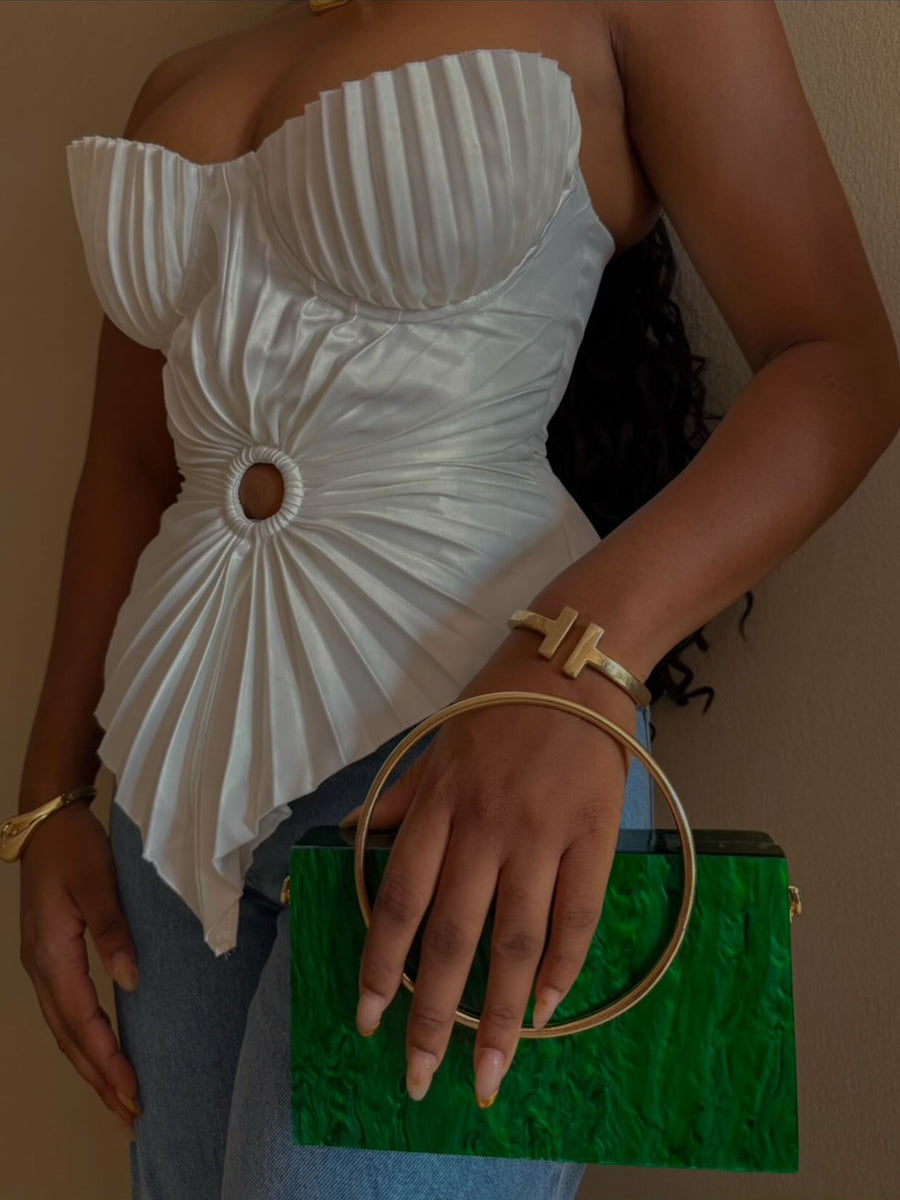 Sexy Pleated Corset Top