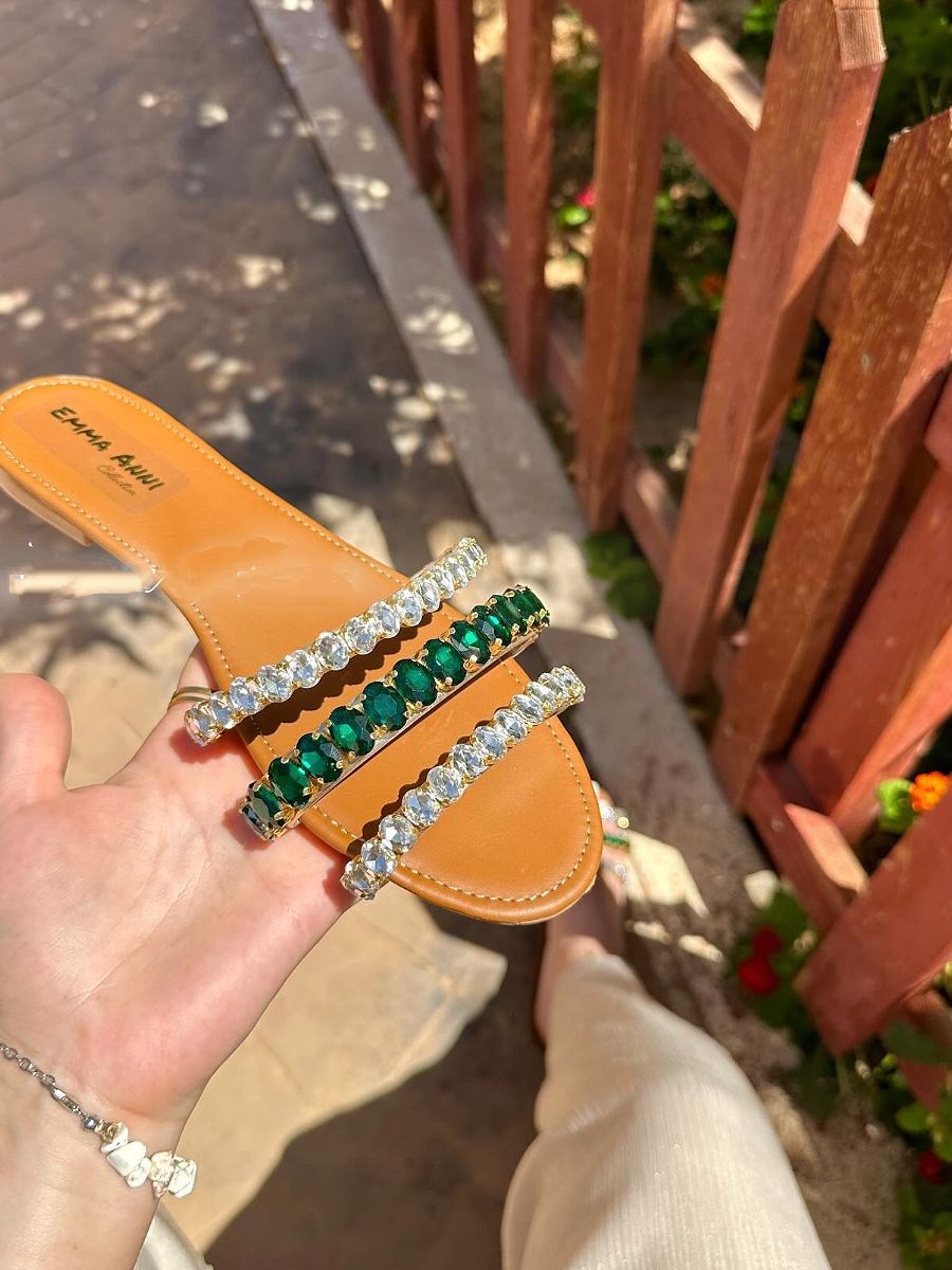 Rhinestone Flat Sandals
