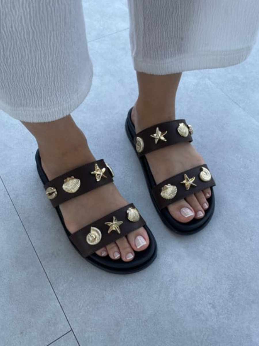 Suede Metallic Flats