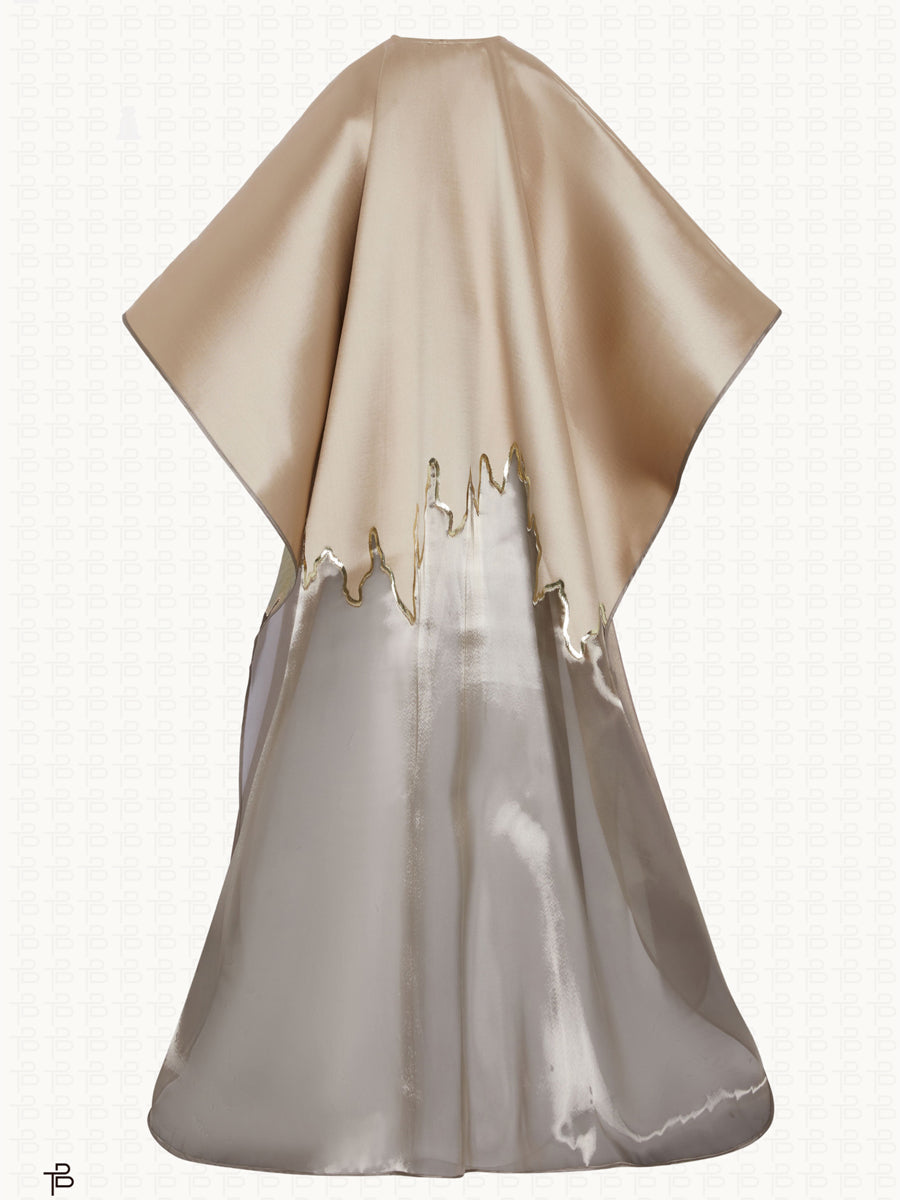 Split Neck Loose Printed Maxi Dress