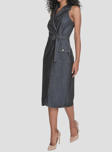 The Classy Denim Sleeveless Dress