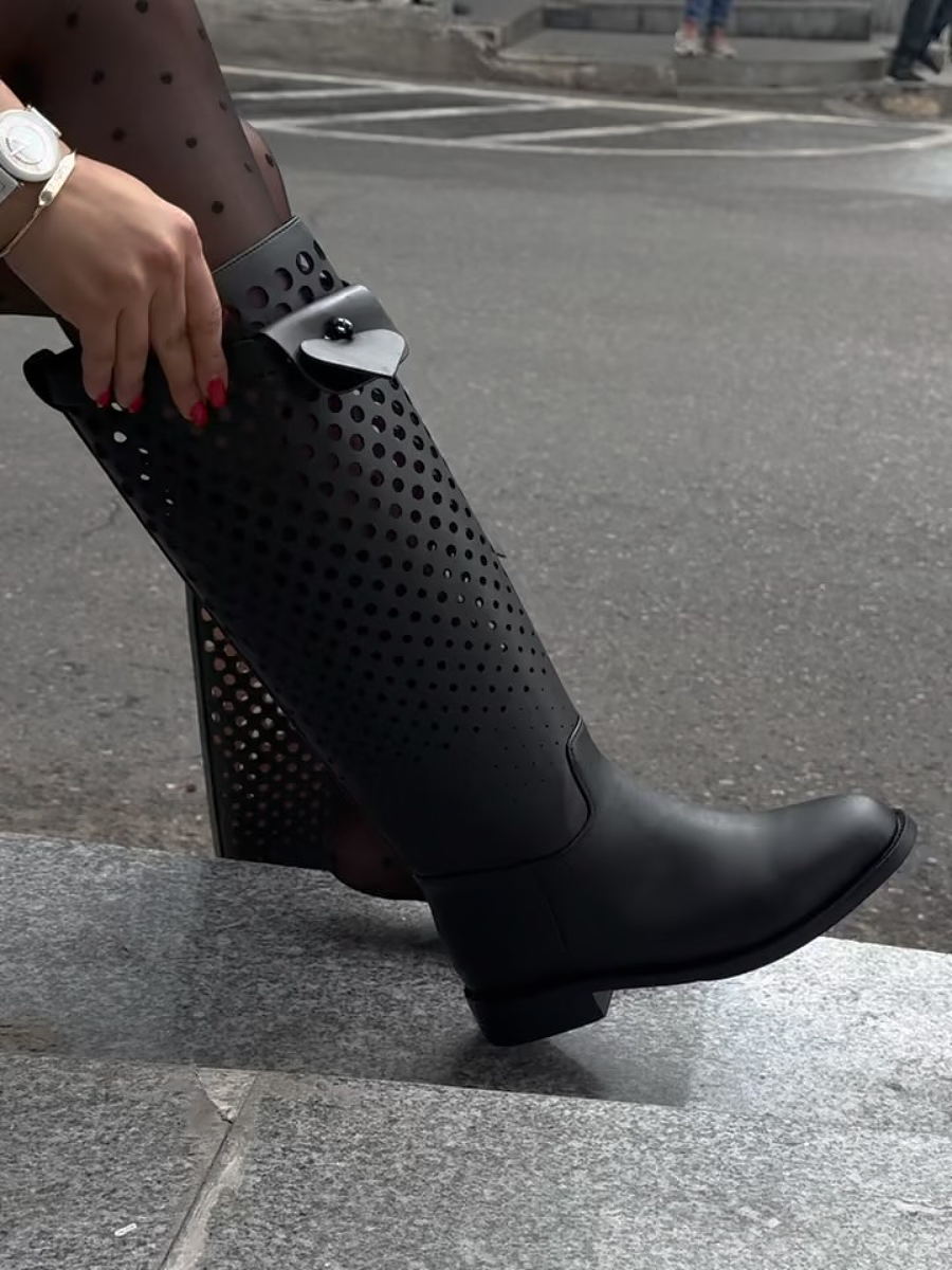 Porous Eyes High Boots