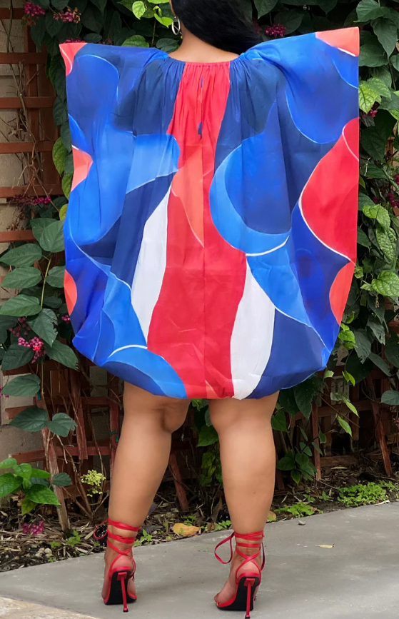 Flutter Sleeve Bubble Dress