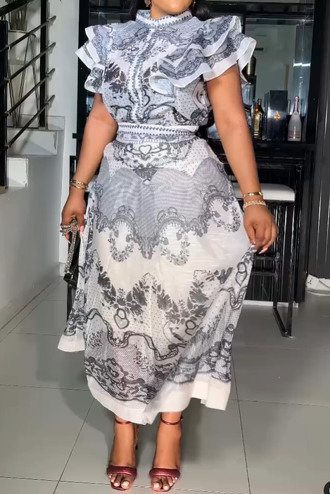 Demure Floral Maxi Dress