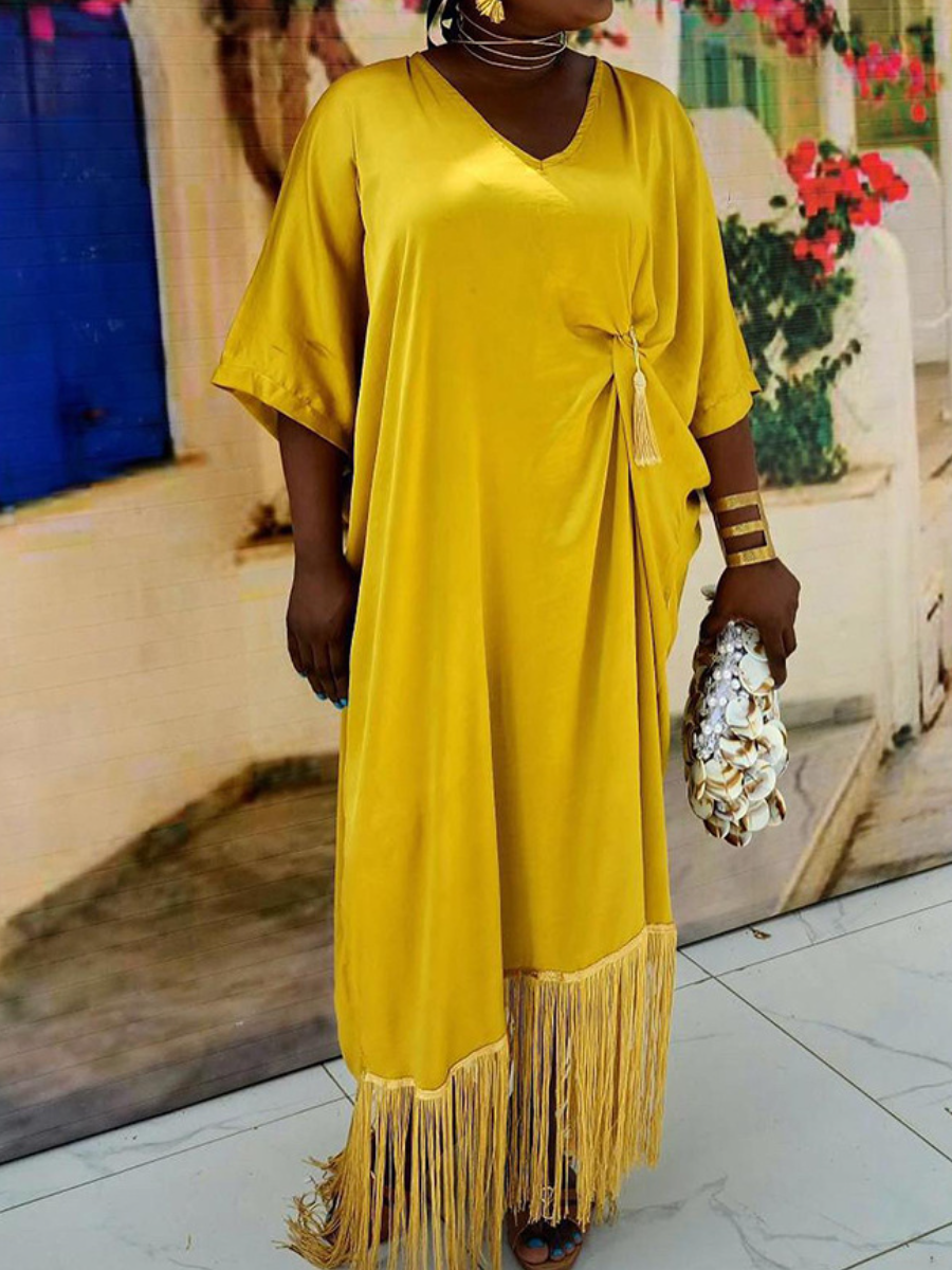 Breezy Comfy Tassel Dress