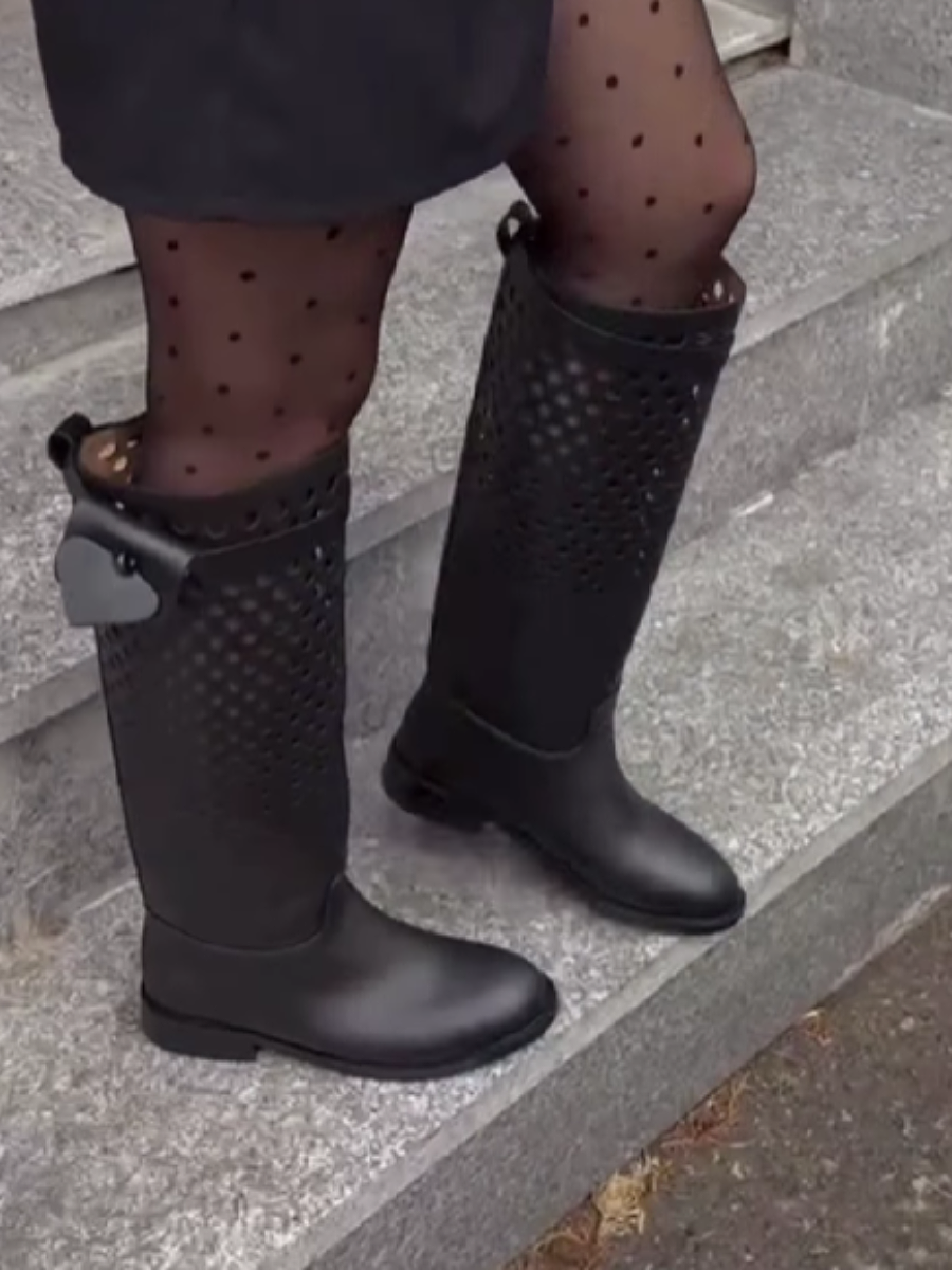 Porous Eyes High Boots